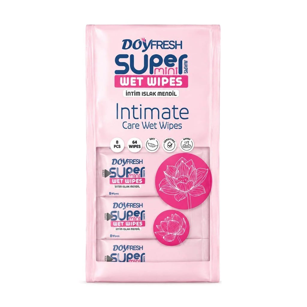 Вологі серветки для інтимної гігієни Doyfresh Mini Intimate Care Wet Wipes, 8*8 шт